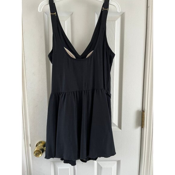 Vintage 1950s " Roxanne Bra Sized" Black Adjustable Straps One-Piece Swimsuit At - Picture 8 of 9